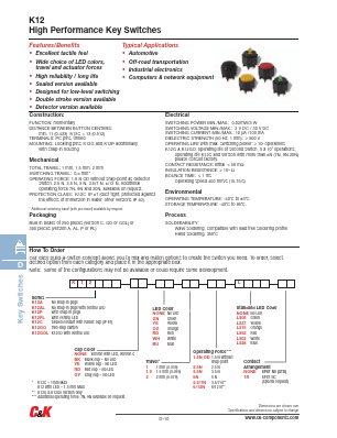 K12AL Datasheet PDF C and K Components