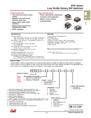 RTE1002R74 Datasheet PDF C and K Components