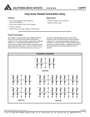 CSPPT32-500J Datasheet PDF California Micro Devices => Onsemi