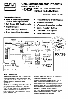 FX429LS Datasheet PDF CML Microsystems Plc