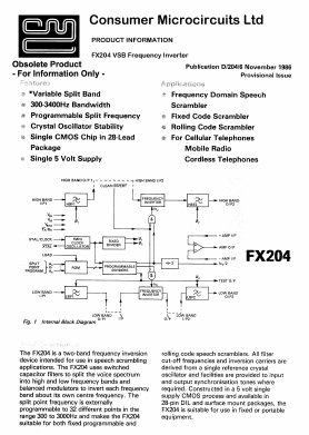 FX204J Datasheet PDF CML Microsystems Plc