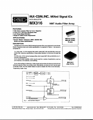 MX316LH Datasheet PDF CML Microsystems Plc