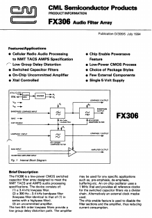 FX306 Datasheet PDF CML Microsystems Plc
