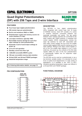 DP7259YI-00 Datasheet PDF Copal Electronics