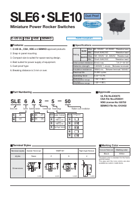 SLE6D-5 Datasheet PDF Copal Electronics