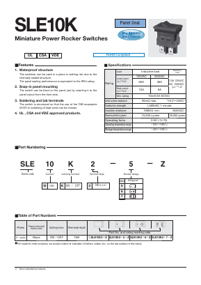 SLE10K2-Z Datasheet PDF Copal Electronics