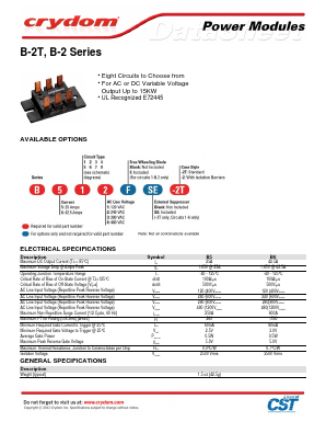 B673-2 Datasheet PDF Crydom Inc.,