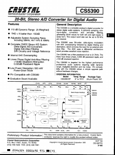 CS5390-KP Datasheet PDF Crystek Corporation
