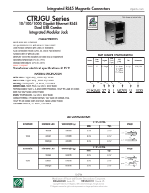 CTRJGU27S1GOYNU1033 Datasheet PDF Central Technologies