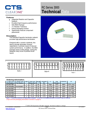 RC3002B7 Datasheet PDF CTS Corporation