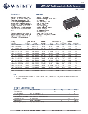 VEFT1-S5-D5-SMT Datasheet PDF CUI INC