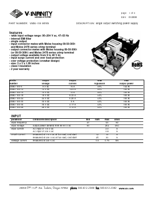 VSBU-150-9 Datasheet PDF CUI INC