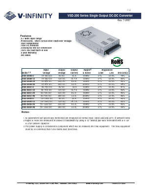 VSD-200D-5 Datasheet PDF CUI INC