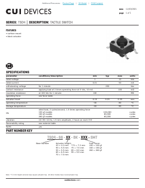 TS04-66-95-BK-100-SMT Datasheet PDF CUI INC