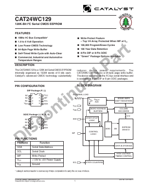 CAT24WC129L-TE13 Datasheet PDF Catalyst Semiconductor => Onsemi
