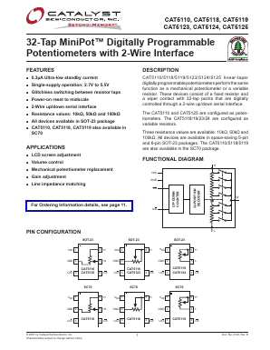 CAT5123 Datasheet PDF Catalyst Semiconductor => Onsemi