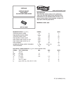 CMPD4448 Datasheet PDF Central Semiconductor