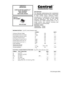 CMXD2004S Datasheet PDF Central Semiconductor