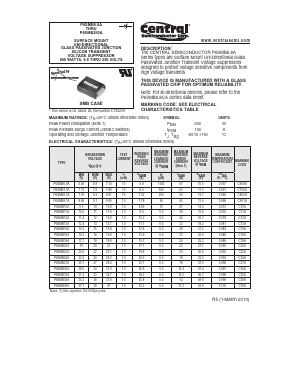 P6SMB51A Datasheet PDF Central Semiconductor