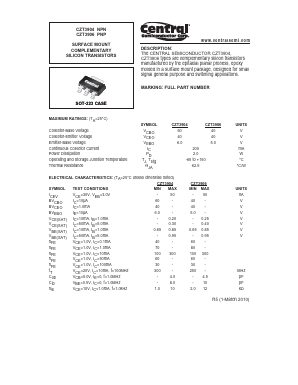 CZT3906 Datasheet PDF Central Semiconductor