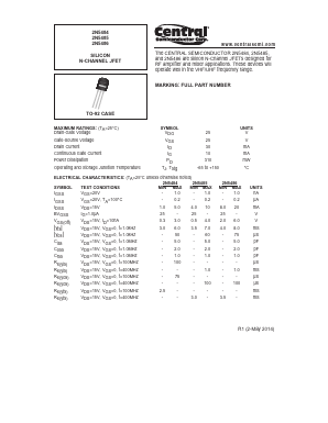 2N5484 Datasheet PDF Central Semiconductor