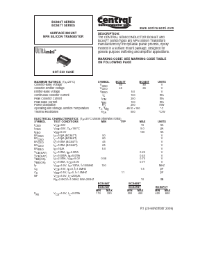 BC846T Datasheet PDF Central Semiconductor