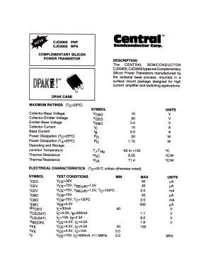 CJD2955 Datasheet PDF Central Semiconductor