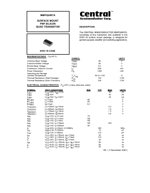 MMPQ2907A Datasheet PDF Central Semiconductor
