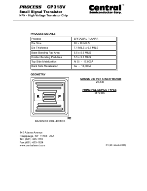 CP318V Datasheet PDF Central Semiconductor