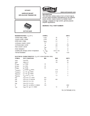 CXT491E Datasheet PDF Central Semiconductor