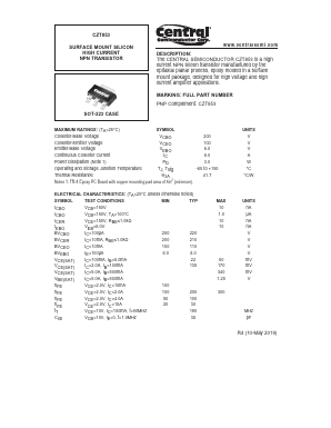 CZT853 Datasheet PDF Central Semiconductor