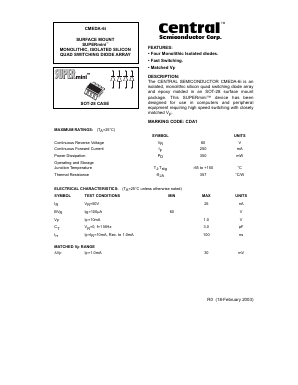 CMEDA-6I Datasheet PDF Central Semiconductor
