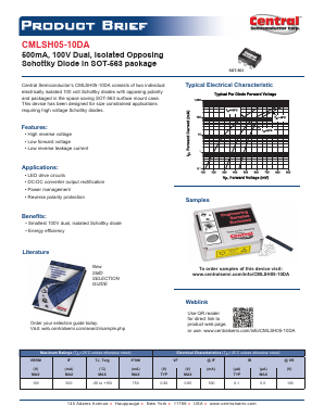 CMLSH05-10DA Datasheet PDF Central Semiconductor