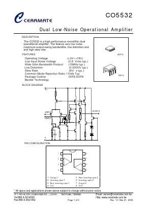 CO5532 Datasheet PDF CERAMATE TECHNICAL