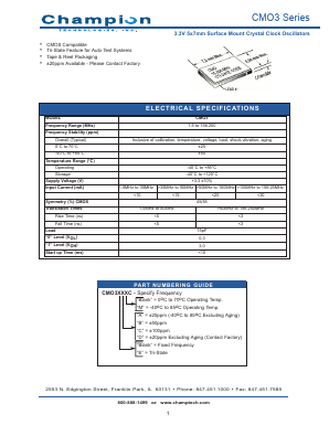 CMO3BMC Datasheet PDF Champion Microelectronic