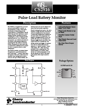 CS2516KN8 Datasheet PDF Cherry semiconductor