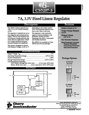 CS5207-3GT3 Datasheet PDF Cherry semiconductor