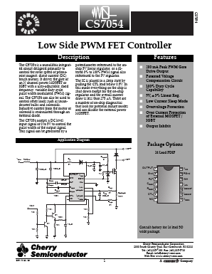 CS7054 Datasheet PDF Cherry semiconductor