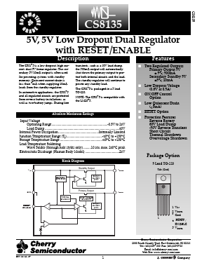 CS8135YTHA5 Datasheet PDF Cherry semiconductor
