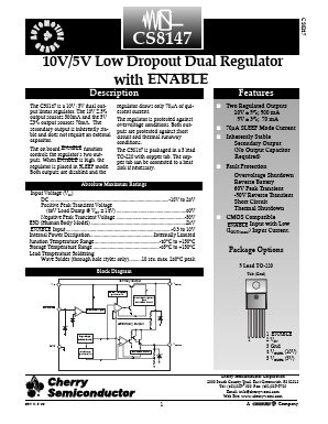 CS8147YT5 Datasheet PDF Cherry semiconductor
