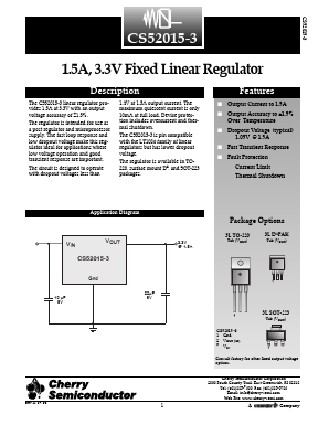 CS52015-3GSTR3 Datasheet PDF Cherry semiconductor