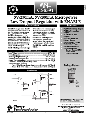 CS8391YDP5 Datasheet PDF Cherry semiconductor