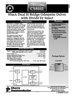 CS8441 Datasheet PDF Cherry semiconductor