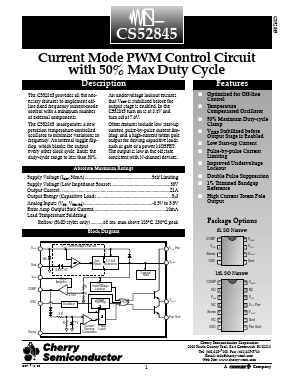 CS52845 Datasheet PDF Cherry semiconductor