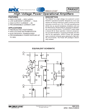 PA93/27 Datasheet PDF Cirrus Logic
