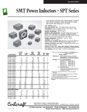 SPT20L-233MLB Datasheet PDF Coilcraft Inc