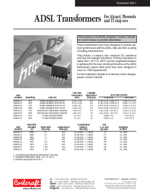 AS8579-A Datasheet PDF Coilcraft Inc