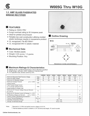 W01G Datasheet PDF Collmer Semiconductor