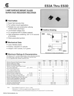 ES3A Datasheet PDF Collmer Semiconductor