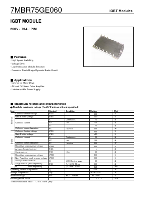 7MBR75GE060 Datasheet PDF Collmer Semiconductor